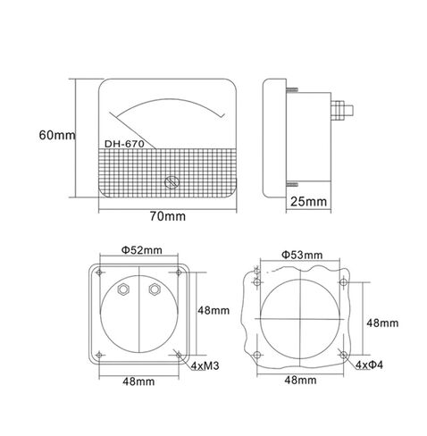 Anlog AMP Meter DH-670 DC Gauge Pane Current Ampere Tester 1A 2A 3A 5A 15A 15A 20A 30A 50A 100A 1PCS (400A (75MV)) in Kuwait