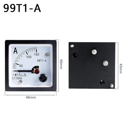 Pointer Type AC Ammeter 99T1 1A~600A Analog Panel Gauge Ampere Current Meter 1Pcs(75A(5A)) in Kuwait