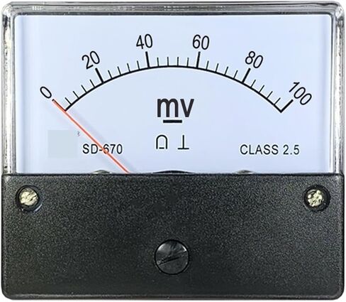 SD670 DC MV Meter 40MV 50MV 75MV 100MV 200MV 300MV 500MV 1000MV POINTER MILLIVOLT 1PCS (DC 500MV) in Saudi Arabia