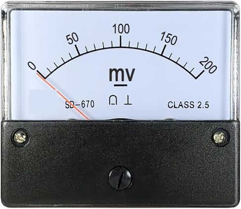 SD670 DC MV Meter 40MV 50MV 75MV 100MV 200MV 300MV 500MV 1000MV POINTER MILLIVOLT 1PCS (DC 500MV) in Saudi Arabia