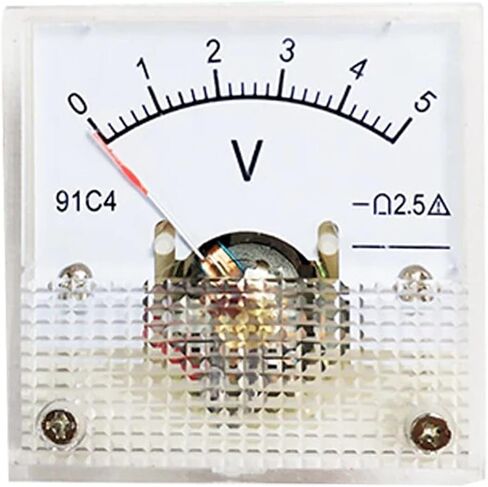91C4 DC Voltmeter ANALOG PANGELT METER NOUTER Mechanical Type 3/5/10/10/20/50/10/150/250V 1PCS (5V) in Saudi Arabia