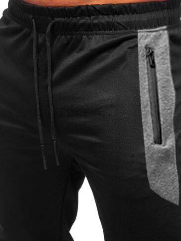 Wangdo Men's Spectpants Athletic joggers لصالة الألعاب الرياضية الجري التي تجري تجريب السراويل غير الرسمية للرجال مع جيوب السحاب in Kuwait