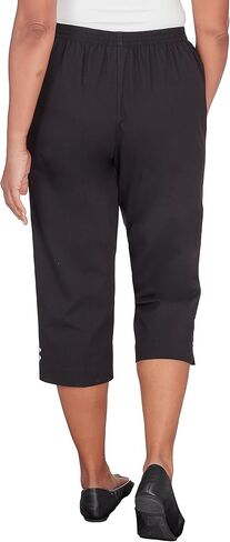 Alfred Dunner Women's Denim Twill Denim Split Hem Capri Pant Size 12 White in Saudi Arabia