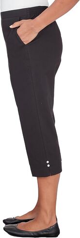 Alfred Dunner Women's Denim Twill Denim Split Hem Capri Pant Size 12 White in Saudi Arabia