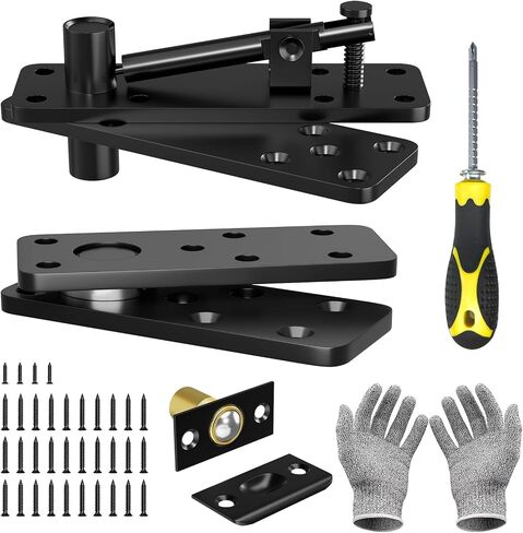 Hidden Door Hinge Kit - Heavy Duty Pivot Hinge 620LB Load-Bearing Thickened Stainless Steel, 360° Silent Rotation Hidden Door Hardware, Hidden Door Hinges for Secret Door/Hidden Door Bookcase in Kuwait