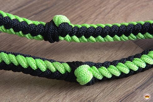 HILASON Braided Poly Barrel Racing Contest Flat Reins 1" X 8Ft Tan Black in Saudi Arabia
