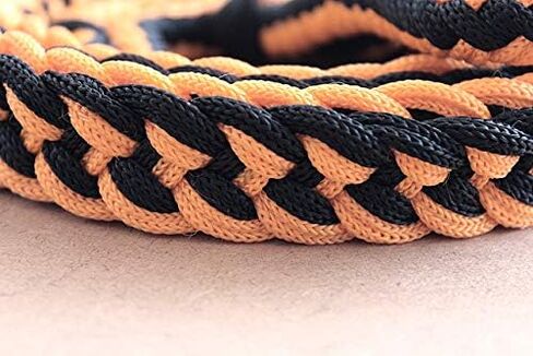 HILASON Braided Poly Barrel Racing Contest Flat Reins 1" X 8Ft Tan Black in Saudi Arabia