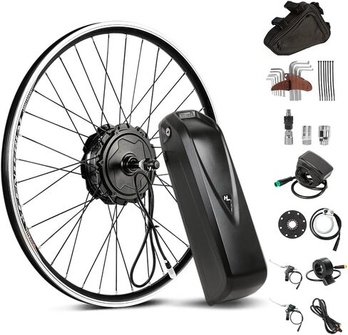 26 inch Ebike Conversion kit 48V500W Rear Front Motor Wheel with 48V13Ah Battery Fit for 6S 7S 8S 9S 10S Cassette Screwed Brushless Motor Kit in Kuwait