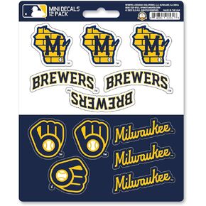 Fanmats 39329 Milwaukee Brewers Mini Decal 12-PK in Kuwait