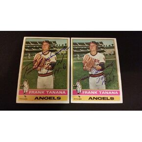 Frank Tanana Angels 1976 Topps #490 Mets توقيع توقيع أصلي FB15 - بطاقات البيسبول الموقعة in Saudi Arabia