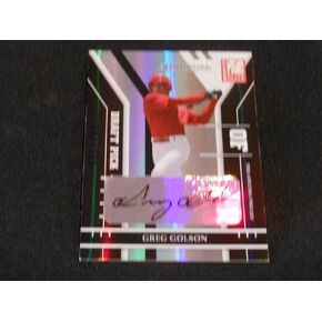 2004 DONROSS ELITE GREG GOLSON CARCED CARCE SUBLE SUBLES SUBLED SUBLED INSERT M14 - Baseball Slabbed Cards in Kuwait