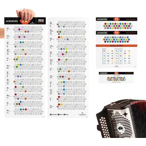 Learning Button Accordion Poster with Chords, Scales and Notes, Visual Guide with Colors for Beginners and Intermediates, Includes Notes Labels (F/Bb/Eb)) in Saudi Arabia