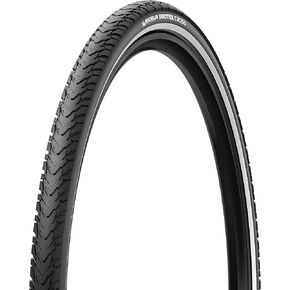 Michelin Protek Cross Pike Bike Tyre ، 26 "أو 700C ، حبة الأسلاك ، الفاصلة ، مركب مطاطي واحد ، دراجة الطريق الهجينة ، Reflex Reflection/Black in Kuwait