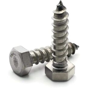 Hex Lag Screws 18-8 Stainless Steel - 3/8" x 5" Qty-25 in Saudi Arabia