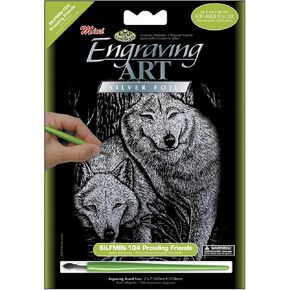 Royal Brush Silver Foil Engraving Dolphin Reef Art Mini Kit, 5" by 7" in Saudi Arabia