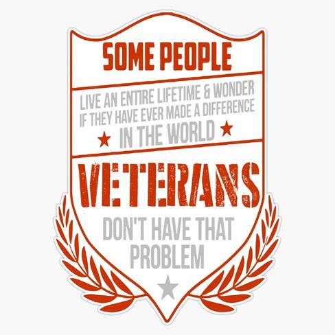 HOF Trading Veterans Vinyl Sticker Waterproof Decal Laptop Wall Window Bumper Sticker 5" in Saudi Arabia