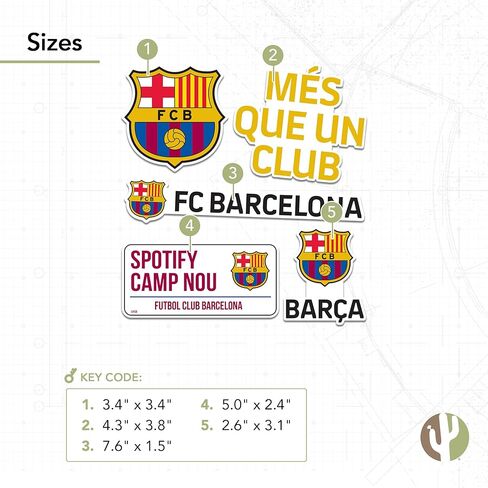 الصحراء الصبار FC Barcelona Sticker Sheet Barça Sheet Vinyl Football Soccer Secal Mostop Botto Scrapbook Carbook (Type 2-5) in Saudi Arabia