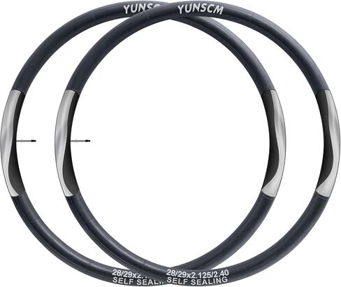 2-PCS 28 "/29" أنابيب الدراجات ذات الختم الذاتي 28/29 X2.125-2.40 RFV48MM إصلاح أوتوماتيكي ، مقاوم للثقب متوافق مع 28/29x2.125/2.2/2.25/2.3/2.35/2.4 دراجة إطارات الدراجة PRTSTA PRESTA PRESTA in Saudi Arabia