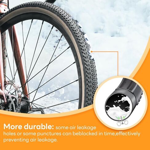 2-PCS 28 "/29" أنابيب الدراجات ذات الختم الذاتي 28/29 X2.125-2.40 RFV48MM إصلاح أوتوماتيكي ، مقاوم للثقب متوافق مع 28/29x2.125/2.2/2.25/2.3/2.35/2.4 دراجة إطارات الدراجة PRTSTA PRESTA PRESTA in Saudi Arabia