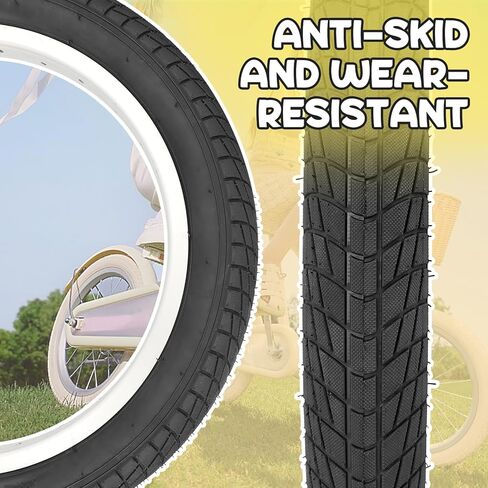 WEEROCK 12.5/16/18 Inch Kid Bike Tire, 2 Pack 12.5/16/18 X 2.125 Child Bicycle Tires with Inner Tubes for 12.5/16/18 Inch Children Bicycles, Kids Bike in Kuwait