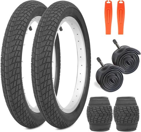 WEEROCK 12.5/16/18 Inch Kid Bike Tire, 2 Pack 12.5/16/18 X 2.125 Child Bicycle Tires with Inner Tubes for 12.5/16/18 Inch Children Bicycles, Kids Bike in Kuwait