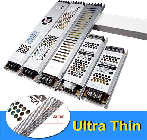 DC 220V to 12V 24V Switching Power Supply Ultra Thin Lighting 24W 60W 100W 150W 200W 300W 400W Driver for LED Strip(DC 12V,300W) in Saudi Arabia