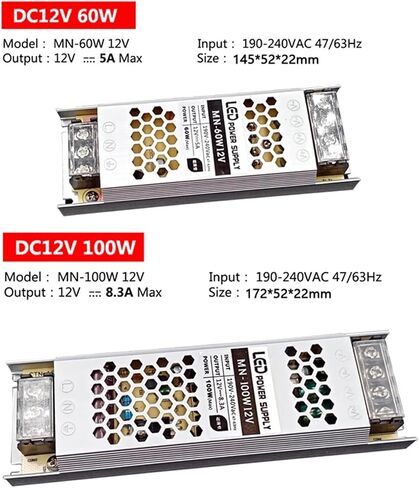 DC 220V to 12V 24V Switching Power Supply Ultra Thin Lighting 24W 60W 100W 150W 200W 300W 400W Driver for LED Strip(DC 12V,300W) in Saudi Arabia