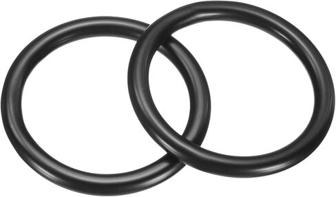 uxcell 2Pcs M6 x 45 x 57mm(WD. x ID. x OD.) Metal Rings, 304 Stainless Steel Solid Welded Seamless O-Ring Decorative Connecting for Macrame, Hanging Slings Rope, Black in Saudi Arabia