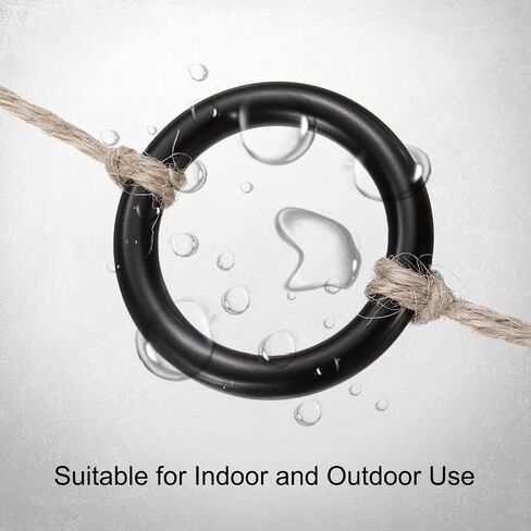uxcell 2Pcs M6 x 45 x 57mm(WD. x ID. x OD.) Metal Rings, 304 Stainless Steel Solid Welded Seamless O-Ring Decorative Connecting for Macrame, Hanging Slings Rope, Black in Saudi Arabia