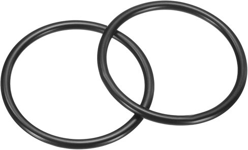 uxcell 2Pcs M6 x 45 x 57mm(WD. x ID. x OD.) Metal Rings, 304 Stainless Steel Solid Welded Seamless O-Ring Decorative Connecting for Macrame, Hanging Slings Rope, Black in Saudi Arabia