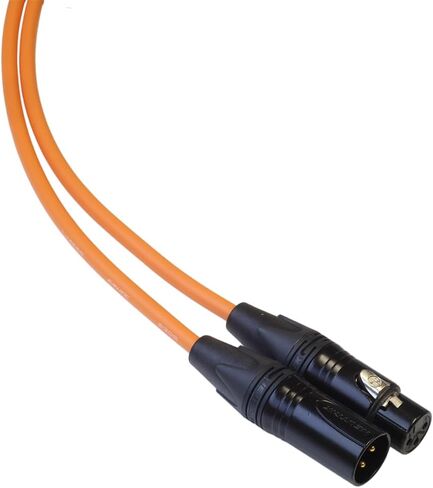 BJC Star Quad XLR Cables, Canare L-4E6S with Neutrik BXX-Series XLR (Stereo Pair, Black, 3 Foot) in Saudi Arabia