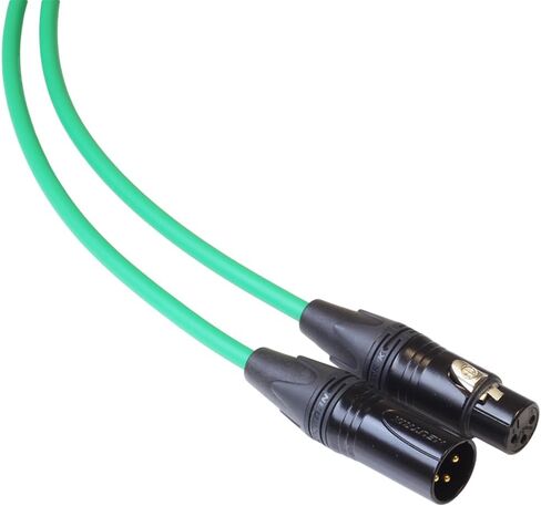 BJC Star Quad XLR Cables, Canare L-4E6S with Neutrik BXX-Series XLR (Stereo Pair, Black, 3 Foot) in Saudi Arabia
