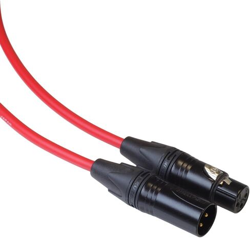 BJC Star Quad XLR Cables, Canare L-4E6S with Neutrik BXX-Series XLR (Stereo Pair, Black, 3 Foot) in Saudi Arabia