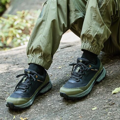 Queday Mens Waterproof Hiking Shoes Lightweight Outdoor Cordura Walking Shoes Breathable Hike Trekking Trails Camping Climbing in Kuwait