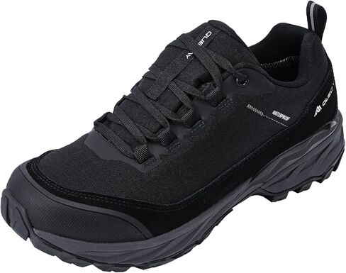 Queday Mens Waterproof Hiking Shoes Lightweight Outdoor Cordura Walking Shoes Breathable Hike Trekking Trails Camping Climbing in Kuwait