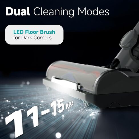 Günter&Hauer Cordless Vacuum Cleaner, 50KPa Stick Vacuum with Powerful Suction,50Mins Runtime, 4 in 1 Rechargeable Handheld Vacuum Cleaner with Wall Mount Charging,for Home,Carpet,Pet Hair(Black,Grey) in Saudi Arabia