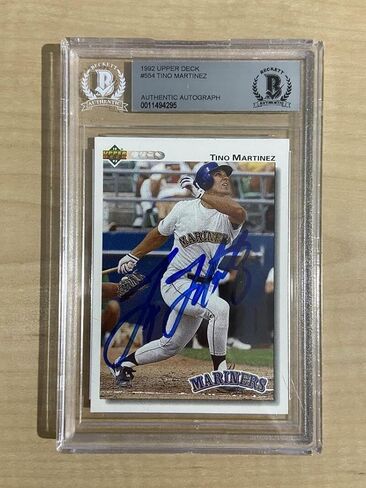 1992 Upper Deck Tino Martinez Mariners وقعت بطاقة Beckett Authoritic Auto - MLB موقعة بطاقات البيسبول in Saudi Arabia
