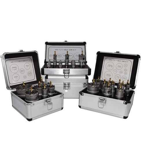 Hole Saw Drill Bits Set Stainless Steel Plate Iron Alloy Carbide Cobalt Metal 1Pcs(4PCS(21-42MM)) in Saudi Arabia