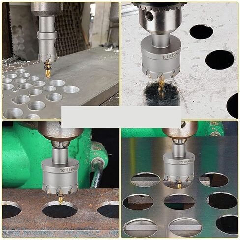 Hole Saw Drill Bits Set Stainless Steel Plate Iron Alloy Carbide Cobalt Metal 1Pcs(4PCS(21-42MM)) in Saudi Arabia