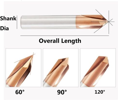 Tungsten Solid Carbide Carbide Bit Bit Hrc55 Chamfer Milling for Steel 60 90 120 درجة Deburring 1PCs (16 مم (90 درجة)) in Saudi Arabia