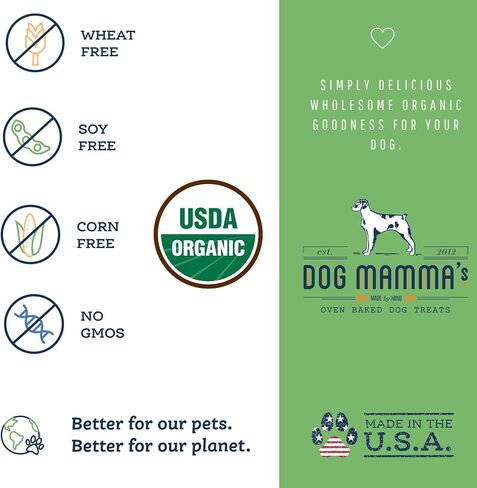 Dog Mamma's Organic Blueberry Banana Coconut Dog Treats 4 Pack - Certified Organic in Kuwait