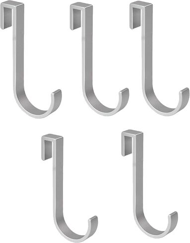 J Hook for Wire Shelving, 5pcs Aluminum Grid Hooks Heavy Duty S Hooks Hanging for Kitchenware Spoons Pans Pots Utensils Clothes Bags Towers Tools Plants(Black) in Saudi Arabia
