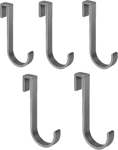 J Hook for Wire Shelving, 5pcs Aluminum Grid Hooks Heavy Duty S Hooks Hanging for Kitchenware Spoons Pans Pots Utensils Clothes Bags Towers Tools Plants(Black) in Kuwait