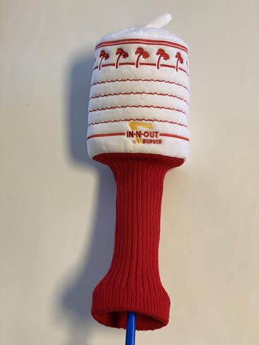in N Out Burger Golf Club Cover, White and Red in Saudi Arabia