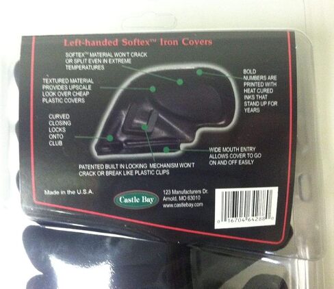 Castle Bay Softex Iron Coverings ، Left Handed ، Black ، New ، مجموعة من 10 ، 3-SW ، فارغ in Saudi Arabia