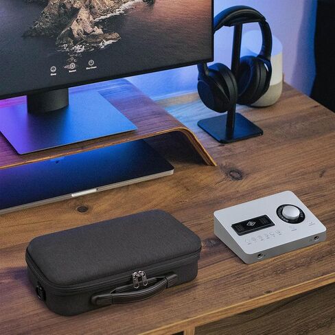 Geekria Audio Interface Caseing Case ، حقيبة سفر قذيفة صلبة متوافقة مع الصوت العالمي Apollo Solo/Apollo Solo USB (رمادي داكن) in Kuwait