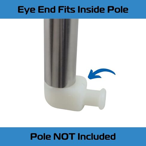 EZ-Xtend Bimini Top Internal Eye Ends 90 Degree - Nylon Bimini Top Hardware (Natural - Internal Eye Ends - Pair) in Kuwait