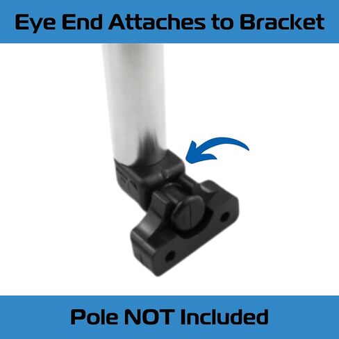 EZ-Xtend Bimini Top Internal Eye Ends 90 Degree - Nylon Bimini Top Hardware (Natural - Internal Eye Ends - Pair) in Kuwait