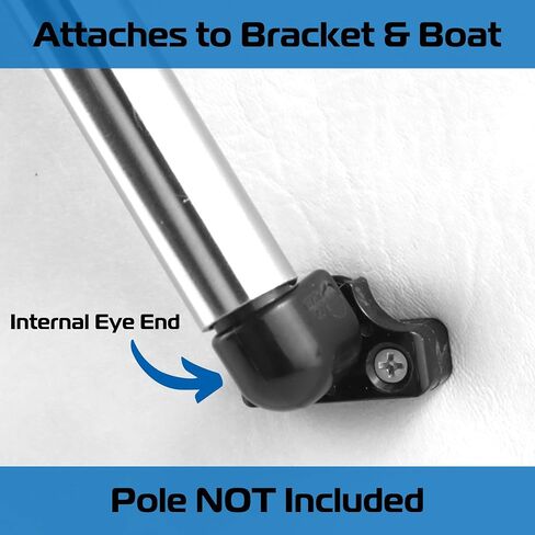 EZ-Xtend Bimini Top Internal Eye Ends 90 Degree - Nylon Bimini Top Hardware (Natural - Internal Eye Ends - Pair) in Kuwait
