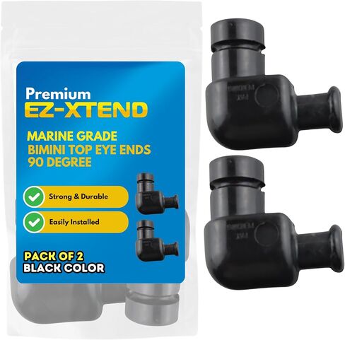 EZ-Xtend Bimini Top Internal Eye Ends 90 Degree - Nylon Bimini Top Hardware (Natural - Internal Eye Ends - Pair) in Kuwait